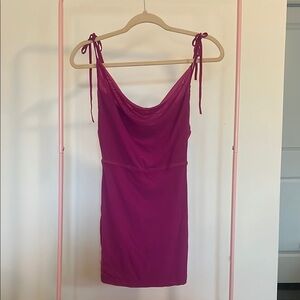 Superdown Pink Bodycon Mini Dress Scoop Neck